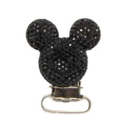 Speenkoordclip Mickey Mouse zwart