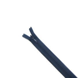 Blinde rits donkerblauw 22 cm