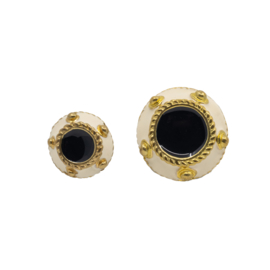 Knoop set goud/zwart/wit