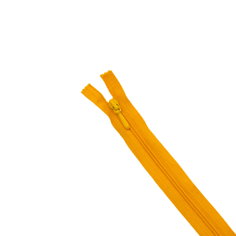 Katoenen rits YKK geel 18 cm