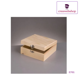 kistje hout vierkant (E701)