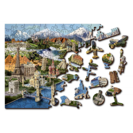 Houten puzzel World Landmarks