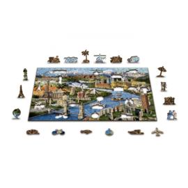 Houten puzzel World Landmarks