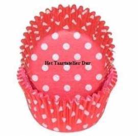 PME Baking cups Red Polka Dots pk/60