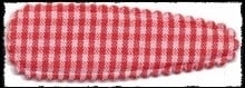 (gr) Haarkniphoesjes incl knipjes - rood geruit - 5.5 cm.