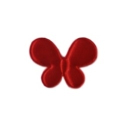 Satijnen vlinders, rood - 4 stuks - 35mm