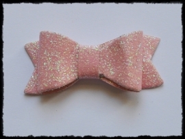 Glitterstrik roze - 7 cm.
