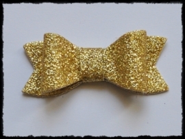 Glitterstrik goud - 7 cm.