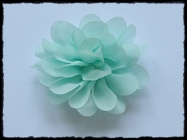 XL-bloem - chiffon blue mint - 7,5 cm.