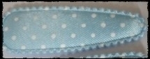 (gr) Haarkniphoesjes incl knipjes - lichtblauw met witte stipjes - 2 stuks