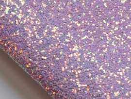Leer met grove glitter (extra glitter), lila - 20 x 22 cm.