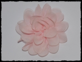XL-bloem - chiffon roze - 7,5 cm.