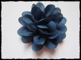 XL-bloem - zijdeachtig donkerblauw - 5 cm.