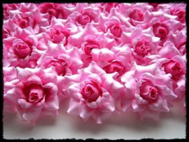 XL-bloem - zijden roos, roze - 45mm.