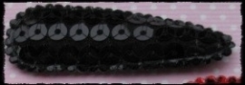 (gr) Haarkniphoesjes incl knipjes - zwart met pailletten - 2 stuks