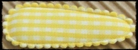 (md) Haarkniphoesjes incl knipjes - geel geruit - twee stuks
