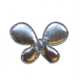 Satijnen vlinders, zilver - 4 stuks - 53mm