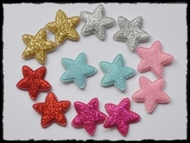 vdp - glitter sterren - 12 stuks - 25mm.