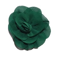 Chiffon roos, groen - 6 cm