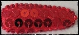 (md) Haarkniphoesjes incl knipjes - rood met pailletten - 2 stuks