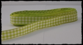 Lint, groen geruit - 10 mm - 5 meter