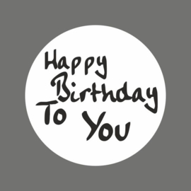 Etiketten 'Happy birthday' - 10 stuks