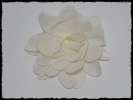 XL-bloem - chiffon ivoor / creme - 7,5 cm.
