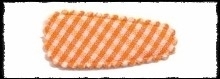 (kl) Haarkniphoesjes incl knipjes - oranje ruit - 2 stuks