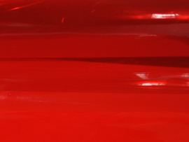 Lapje transparant pvc, rood - 20 x 22 cm.