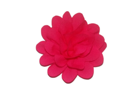 XL-bloem - zijdeachtig neon roze - 5 cm.