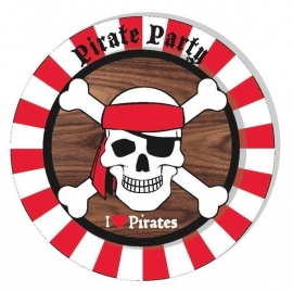 Piraten feestartikelen borden (8st)