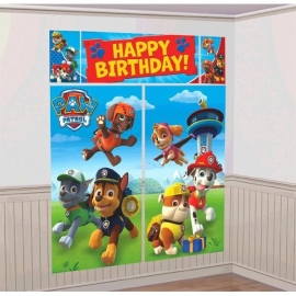 Paw Patrol feestartikelen grote Scene Setter/ wandposter