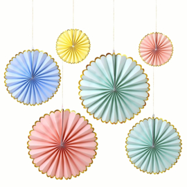 Meri Meri Pastel feestartikelen Pinwheels set (6st)