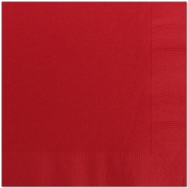 Effen kleur tafelgerei Rood servetten (20st)
