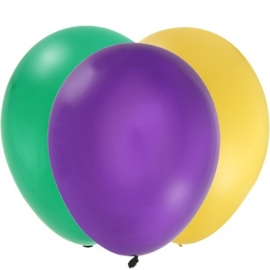 Rupsje Nooitgenoeg feestartikelen effen ballonnen paars (12st)