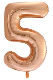XL Folieballon (92cm) Cijfer 5 | Rose Gold