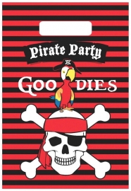 Piraten feestartikelen feestzakjes (6st)