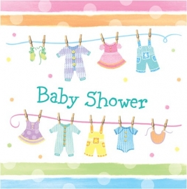 "Babyclothes" babyshower servetten (16st)
