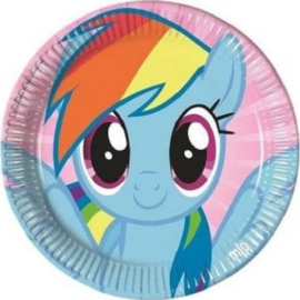 My Little Pony Rainbow feestartikelen - borden (8st)