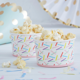 Pick & Mix feestartikelen - Confetti Sprinkles snack/ ijsbakjes (8st)