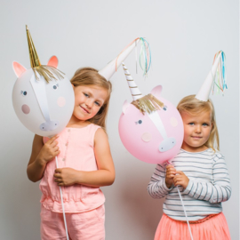 Regenbogen en eenhoorns feestartikelen - Unicorn ballonnen set