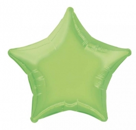 Folie/ helium ballon ster lime groen