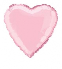 Folie/ helium ballon hart zacht roze