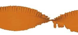 Crepe slinger oranje 24 meter