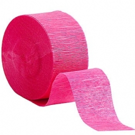 Crepe Streamer magenta roze (2st)