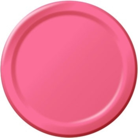 Roze feestartikelen papieren borden (16st)