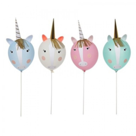 Regenbogen en eenhoorns feestartikelen - Unicorn ballonnen set