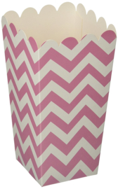 Chevron Divine feestartikelen - Popcorn bakjes (8st)