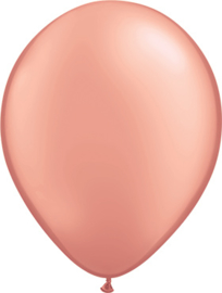 Latex ballonnen metallic rose gold (10st)