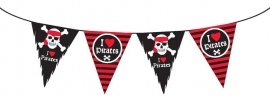 Piraten feestartikelen vlaggenlijn slinger
